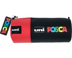 Uni-Ball Posca - tekenetui voor posca stiften en pennen - Rood / Zwart