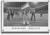 Walljar - Nederland - Brazilië '74 - Muurdecoratie - Plexiglas schilderij