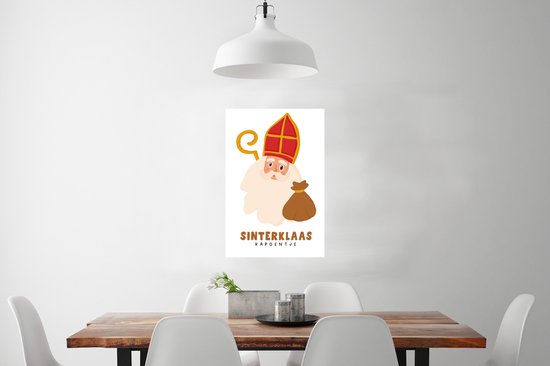 Affiche Saint Nicolas - Citation - Saint Nicolas - 60x90 cm - Décoration Saint Nicolas - Décoration Saint Nicolas - Chambre de bébé