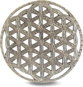 Muurdecoratie Flower of Life Nikkelen Afwerking (15 cm)