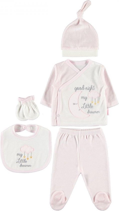 Baby newborn 5-delige kleding set meisjes - good night my Little dreamer - Newborn kleding set - Newborn set - Babykleding