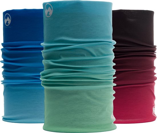 MowMow 3-pack Nekwarmer - Sjaal - Bandana - Fiets - Sport - Wintersport - Heren - Dames