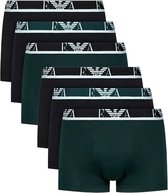 Emporio Armani 6-pack boxershorts trunk - zwart/scarabeo