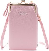 Telefoontasje - Roze - Compacte Schoudertas - De ideale Tas voor je telefoon, pasjes, brief- en muntgeld en meer - Pink