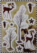 Peha Stickervel Frosty 20 X 29,5 Cm Bruin 13 Stuks