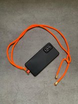 Wondersathome® Universeel telefoonkoord Oranje - telefoon koord voor telefoon hoesje - verstelbare afneembare schouderhals crossbody - universeel voor elke mobiele telefoon - telefoon ketting