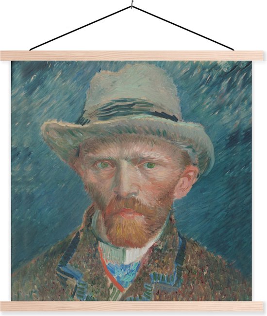 Posterhanger incl. Poster - Schoolplaat - Zelfportret 1887 - Schilderij van  Vincent | bol.com