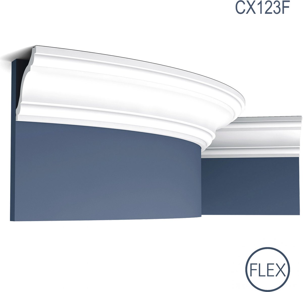 Kroonlijst Orac Decor CX123F AXXENT Lijstwerk Sierlijst tijdeloos klassieke stijl wit 2m