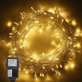 Lichtketting | Kerstverlichting | Lichtsnoer | 23 Meter | 200 LEDS | 8 Standen | Timerfunctie | Waterdicht | Binnen/Buiten | Afstandsbediening | Warm wit | Dimbaar | Koperdraad | Energiezuini
