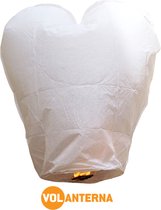Luxe Witte Hartvormige Wensballonnen vliegende papieren lantaarns ufo ballon wens ballon wensballon: VOLANTERNA®