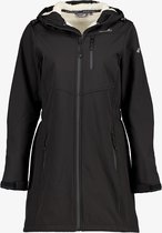 Mountain Peak gevoerde dames outdoor softshell jas - Zwart - Maat M - Winddicht - Ademend materiaal