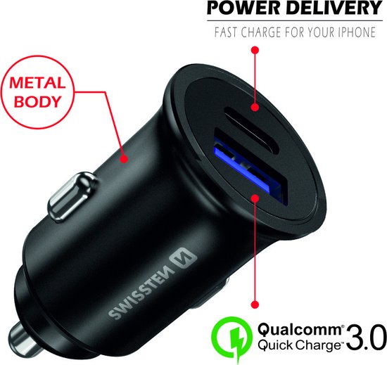 USB-stopcontact, 12 volt, dual poort, QC 3.0 en USB C PD3.0 stopcontact, auto, sigarettenaansteker, vervangingskit, waterdicht, voor 12 V stopcontact met voltmeter en schakelaar voor auto en boot