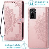 iMoshion Mandala Booktype Xiaomi Redmi Note 10 (4G) / Note 10S hoesje - Rosé Goud