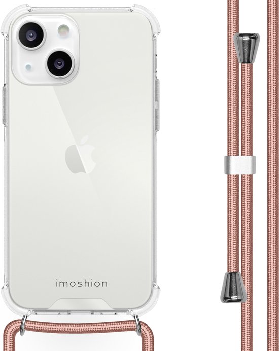iMoshion Hoesje Geschikt voor iPhone 13 Hoesje Met Koord - iMoshion Backcover met koord - Transparant