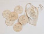 Maandelijkse Milestone Cards - in hout- Leaves