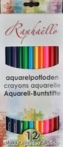 12 Aquarelpotloden - kleurpotloden Raphaella - 12 kleuren
