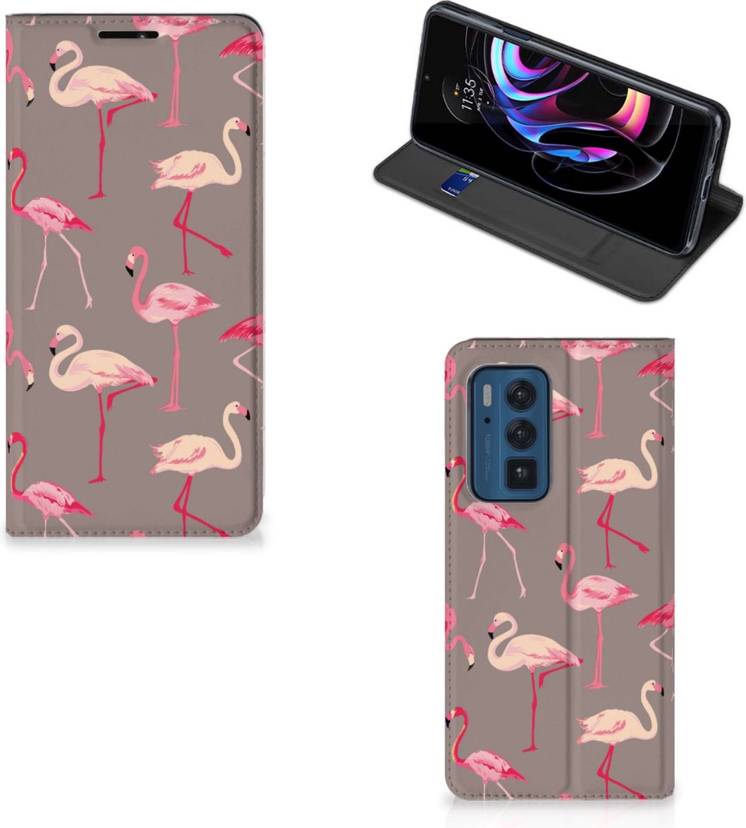 Motorola Edge 20 Pro Hoesje maken Flamingo