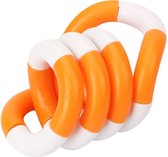 Tozy Teezer Tangl - Stress verlagende fidget toy - Fidget Toys - Oranje Wit - Voor jong en oud