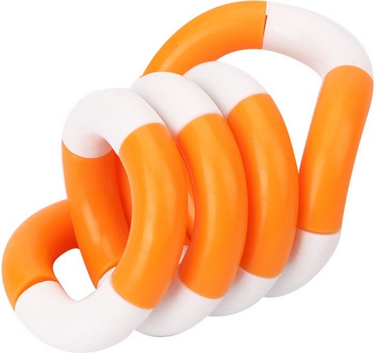 Tozy - Stress verlagende fidget toy - Fidget Toys - Oranje Wit - Voor jong en oud