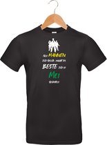 Mijncadeautje - T-shirt - zwart - maat 3XL- Alle mannen zijn gelijk - mei