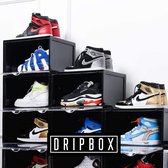 Sneaker Box | Sneaker Crate | Schoenendoos | Schoenenkast | Schoenenrek | Schoenenopberger | Opbergsysteem | Opbergbox | Organizer | Stapelbaar | Schoenen Opbergen - (met deurtje e