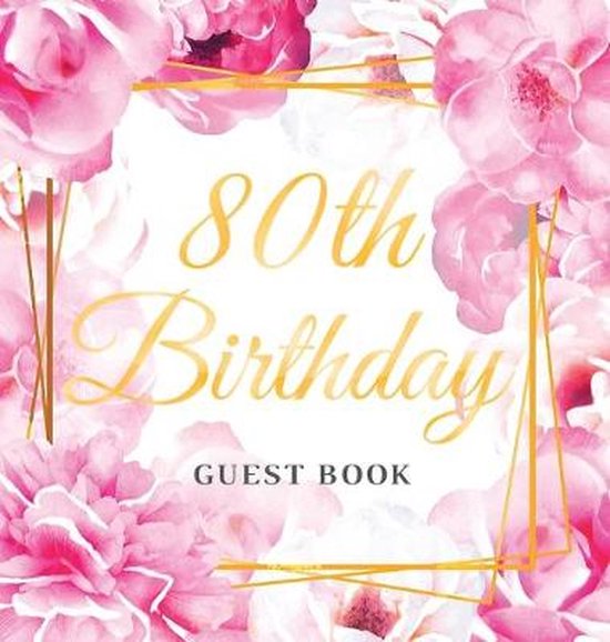 80th Birthday Guest Book - cover