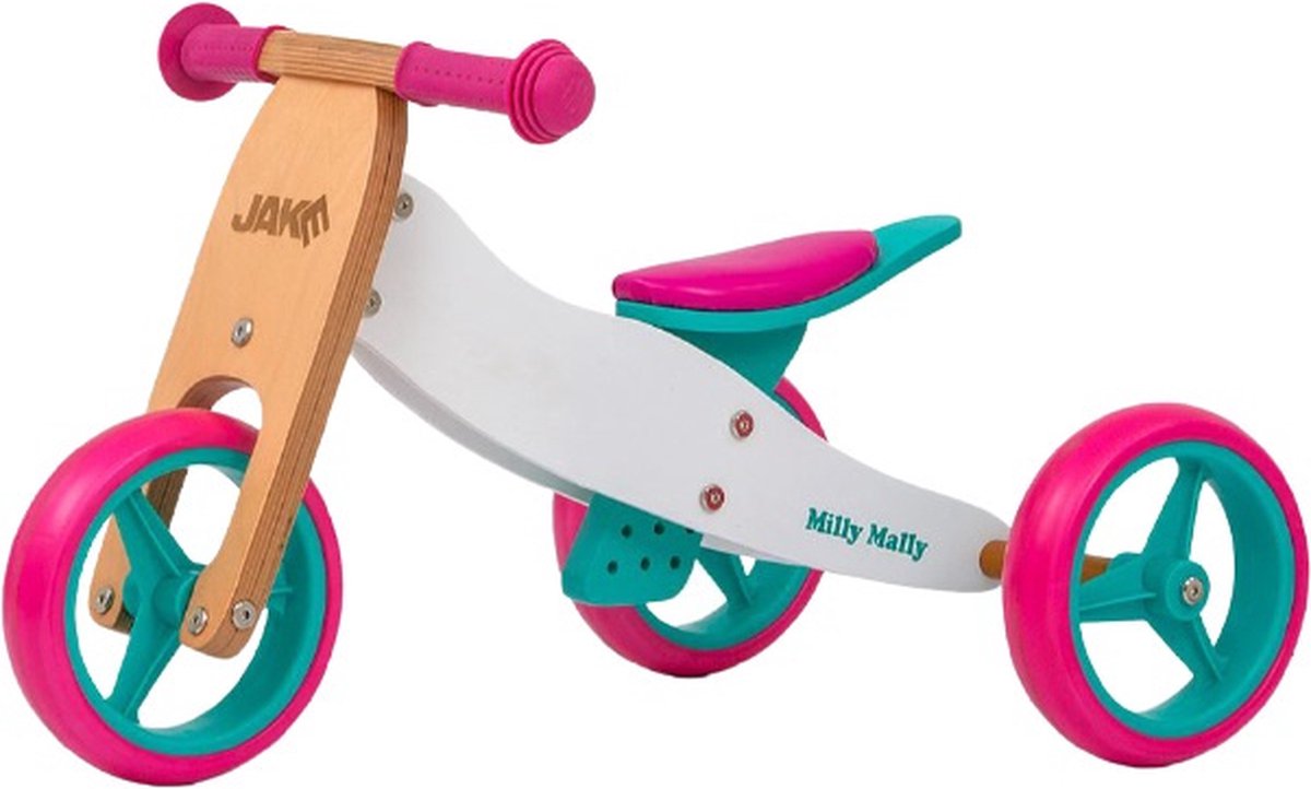 Milly Mally Ride On Jake Classic Candy - Loopfiets - Unisex - Roze;Wit