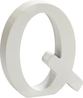 Pincello Decoratieletter Q 2 X 11 Cm Hout Wit