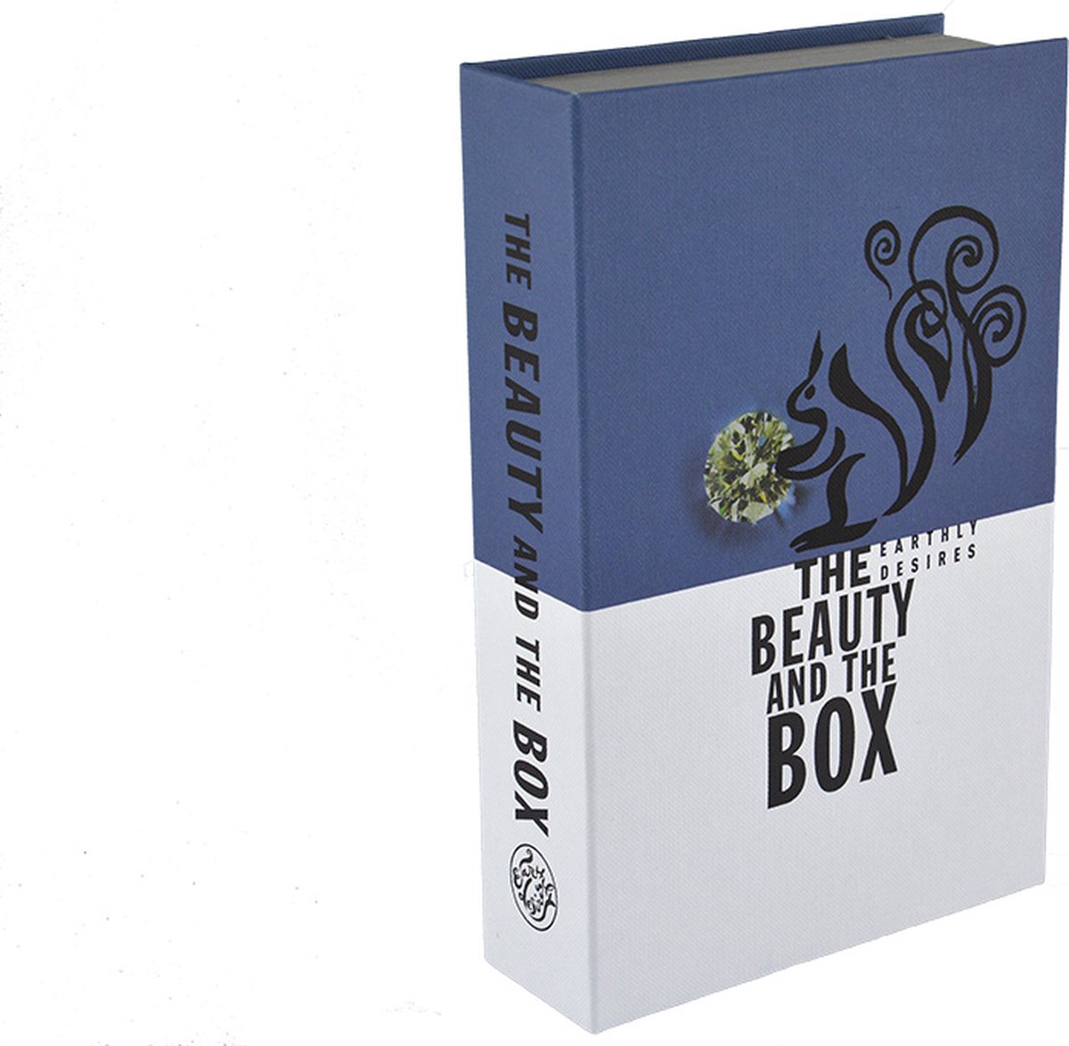 Opberger - Opbergboek - Beauty and the box - Blauw - 20 x 13 x 4,5 cm