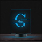 Led Lamp Met Naam - RGB 7 Kleuren - Giel