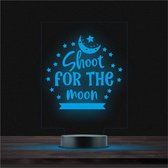 Led Lamp Met Gravering - RGB 7 Kleuren - Shoot For The moon