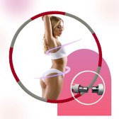 Premium Sport HoelaHoep - Hula Hoop - Fitness hoelahoep - Hoepel Fitness - Hoepel - Rood/Grijs - 1KG HoelaHoep Volwassenen en kinderen