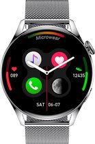 Belesy® WEAR 3 - Smartwatch Heren – Smartwatch Dames - Horloge – Stappenteller – Calorieën - Hartslag – Sporten - Splitscreen - Kleurenscherm - Full Touch - Bluetooth Bellen – Staa