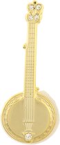 Behave® Sjaalspeld sjaalclip goud kleur banjo 4,5 cm