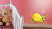 Kinder nachtlamp - Baby nachtlampje - Kinderlampje - Baby lampje - Lieve slak - stickers - LED nachtlamp - Warm geel/oranje licht - dimt automatisch