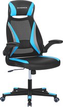 Segenn's Stylo bureaustoel - ergonomische bureaustoel - met netbekleding - armleuning in hoogte verstelbaar - 360° draaibaar - met wipfunctie - belastbaar tot 130 kg - zwart-licht-