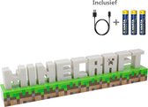 Minecraft Logo Lamp - Incl. USB kabel + 3 AAA Batterijen