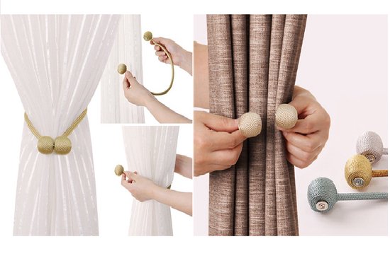 Alcantara - Embrasse de Rideaux de Luxe - Porte-Rideau-Rose - Magnétique - Accessoires de vêtements pour bébé de Rideaux - 2 Pièces