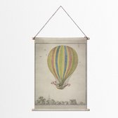Textiel poster Luchtballon van de heer Augustin 40x60