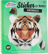stickerboek dieren 10 pagina's stickers plakken op nummer
