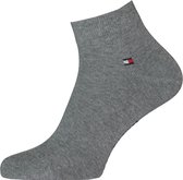 Tommy Hilfiger Quarter Socks (2-pack) - herensokken katoen kort - grijs - Maat: 47-49