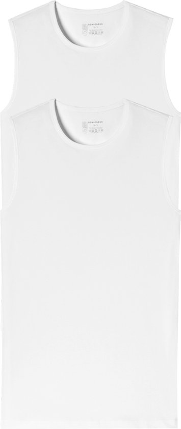 SCHIESSER 95/5 tanktops (2-pack) - O-hals - wit - Maat: S