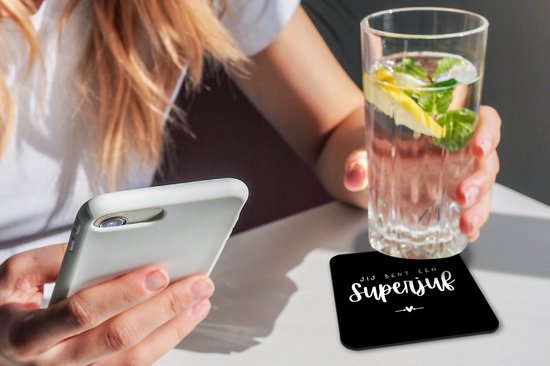 Dessous de Sous-verres - Enseignant - Tu es un super enseignant - Proverbes - Citations - 10x10 cm - Dessous de verre - 6 pièces