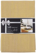 Tafelloper met Lurex BRIANNA - Goud - Kerst - Tafelkleed - Katoen / Polyester - 45 x 150 cm - Feest - Kerst - Verjaardag - Sinterklaas - Pasen - Feestdagen