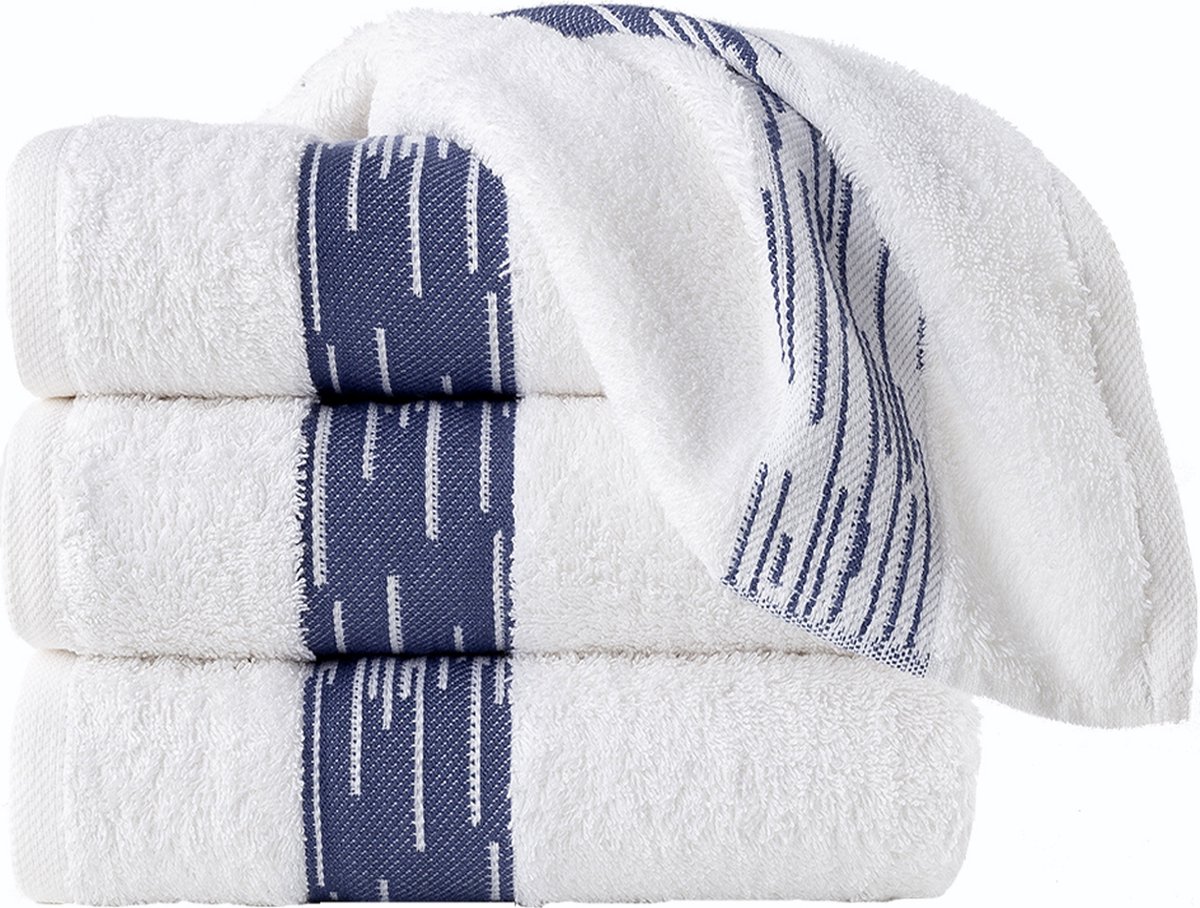 Homéé Handdoeken Essentials 550g. m² 50x100cm 100% katoen badstof set van 4 stuks wit