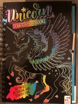 Luxe scratchbook / kleurboek unicorn (eenhoorn) magic scratch art (krasboek met ringband / krassen voor kinderen) om te kleuren / tekenen (cadeau idee!)