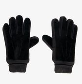 Leren heren handschoenen zwart - Zwart