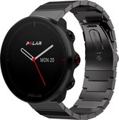 Stalen Smartwatch bandje - Geschikt voor  Polar Vantage M metalen bandje - zwart - Strap-it Horlogeband / Polsband / Armband