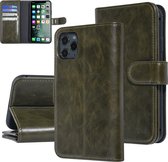 UNIQ Accessory Telefoonhoesje voor Apple iPhone 11 Pro Max, Groen, Book Case, Kunstleer, Uitstekende Bescherming