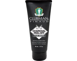 Clubman Pinaud Peel-Off Black Charcoal Masker - Trekt gifstoffen, vuil en onzuiverheden uit de huid - Speciaal voor mannen
